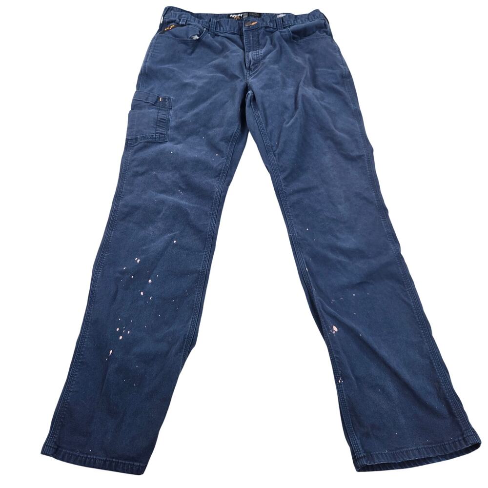 Ariat Rebar M4‎ Made Tough Relaxed Straight Leg Navy Blue Pant Size 38